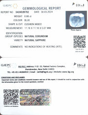 6.66/CT Natural Blue Sapphire with Govt Lab Certificate-23310