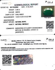 5.69/CT Natural Panna Stone with Govt. Lab Certificate-3441