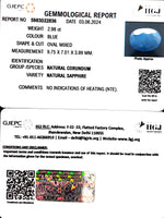 Load image into Gallery viewer, 2.98/CT Natural Blue Sapphire with Govt Lab Certificate-4551
