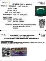 Load image into Gallery viewer, 5.54/CT Natural Panna Stone with Govt. Lab Certificate-6771
