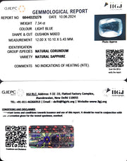 7.34/CT Natural Blue Sapphire with Govt Lab Certificate-34410