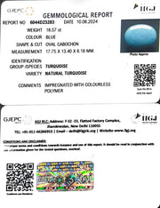 16.57/CT Natural Govt. Lab Certified Turquoise-832