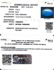 3.92/CT Natural Govt. Lab Certified Turquoise-832