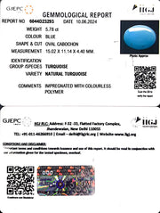 5.78/CT Natural Govt. Lab Certified Turquoise-832
