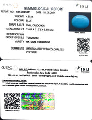 4.88/CT Natural Govt. Lab Certified Turquoise-832