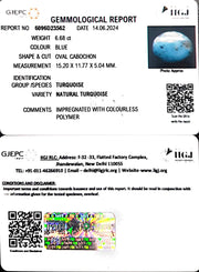 6.68/CT Natural Govt. Lab Certified Turquoise-1221