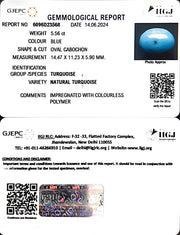 5.56/CT Natural Govt. Lab Certified Turquoise-1221