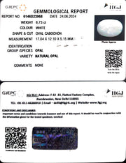 6.73/CT Natural Fire Opal with Govt. Lab Certificate-6771