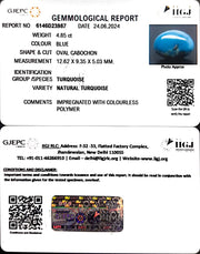 4.84/CT Natural Govt. Lab Certified Turquoise-1221