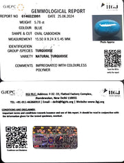 5.78/CT Natural Govt. Lab Certified Turquoise-1221