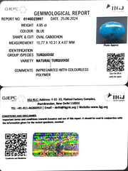 4.95/CT Natural Govt. Lab Certified Turquoise-1221