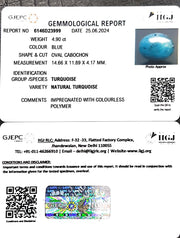 4.90/CT Natural Govt. Lab Certified Turquoise-1221