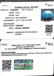 8.29/CT Natural Govt. Lab Certified Turquoise-1221