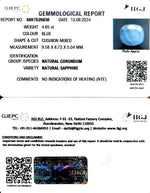 Load image into Gallery viewer, 4.65/CT Natural Blue Sapphire with Govt Lab Certificate-4551
