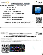Load image into Gallery viewer, 4.78/CT Natural Blue Sapphire with Govt Lab Certificate-4551
