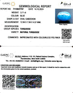 Load image into Gallery viewer, 3.71/CT Natural Turquoise With Govt. Lab Certificate-1221
