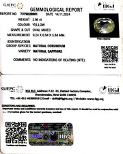 3.96/CT Natural Ceylonese Pukhraj with Govt Lab Certificate-23310