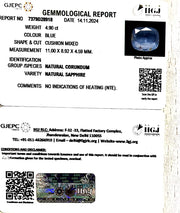 4.90/CT Natural Blue Sapphire with Govt Lab Certificate-8991