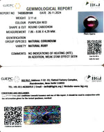 Load image into Gallery viewer, 3.11/CT Natural Cabochon Ruby with Govt. Lab Certificate-1665

