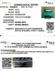 4.97/CT Natural Panna Stone with Govt. Lab Certificate-23310