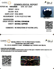 8.50/CT Natural Blue Sapphire with Govt Lab Certificate-2331