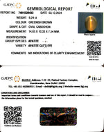 Load image into Gallery viewer, 9.24/CT Natural Apatite Cat&#39;s Eye with Govt. Lab certificate-1221
