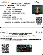 Load image into Gallery viewer, 8.45/CT Natural Apatite Cat&#39;s Eye with Govt. Lab certificate-1221
