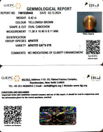 Load image into Gallery viewer, 8.42/CT Natural Apatite Cat&#39;s Eye with Govt. Lab certificate-1221
