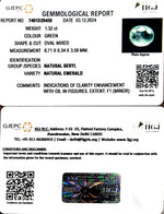 Load image into Gallery viewer, 1.32/CT Natural Panna Stone with Govt. Lab Certificate-12210

