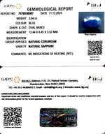 Load image into Gallery viewer, 3.94/CT Natural Blue Sapphire with Govt Lab Certificate-2331
