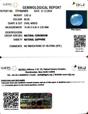 3.92/CT Natural Blue Sapphire with Govt Lab Certificate-6771