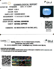 6.58/CT Natural Blue Sapphire with Govt Lab Certificate-6771