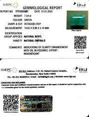 7.54/CT Natural Panna Stone with Govt. Lab Certificate-4551