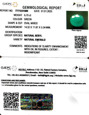 6.70/CT Natural Panna Stone with Govt. Lab Certificate-4551