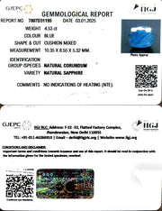 4.53/CT Natural Blue Sapphire with Govt Lab Certificate-4551