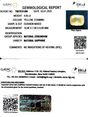 4.95/CT Natural Ceylonese Pukhraj with Govt Lab Certificate-6771