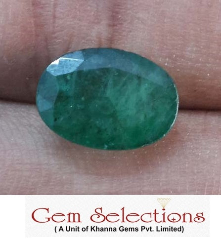 3.88/CT Natural Panna Stone with Govt. Lab Certificate (6771)