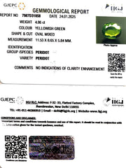 4.86/CT Natural Peridot With Govt. Lab Certificate-5661