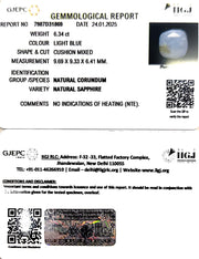 6.34/CT Natural Blue Sapphire with Govt Lab Certificate-6771