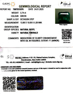 Load image into Gallery viewer, 5.74/CT Natural Panna Stone with Govt. Lab Certificate-12210
