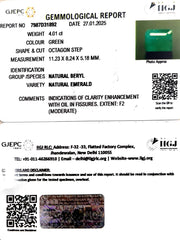 4.01/CT Natural Panna Stone with Govt. Lab Certificate-6771