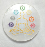 Load image into Gallery viewer, 7 Chakra Selenite Charging Plate (1)
