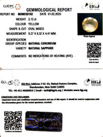 Load image into Gallery viewer, 3.13/CT Natural Yellow Sapphire With Govt Lab Certificate
