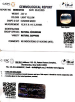 Load image into Gallery viewer, 2.87/CT Natural Yellow Sapphire With Govt Lab Certificate
