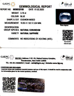 Load image into Gallery viewer, 3.18/CT Natural Blue Sapphire With Govt Lab Certificate
