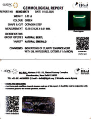 5.80/CT Natural Panna Stone with Govt. Lab Certificate (12210)