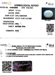 12.15/CT Natural Opal with Govt. Lab Certificate
