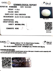 11.19/CT Natural Opal with Govt. Lab Certificate