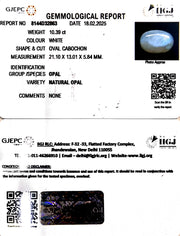 10.39/CT Natural Opal with Govt. Lab Certificate