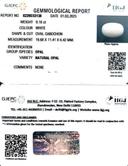 9.18/CT Natural Opal with Govt. Lab Certificate